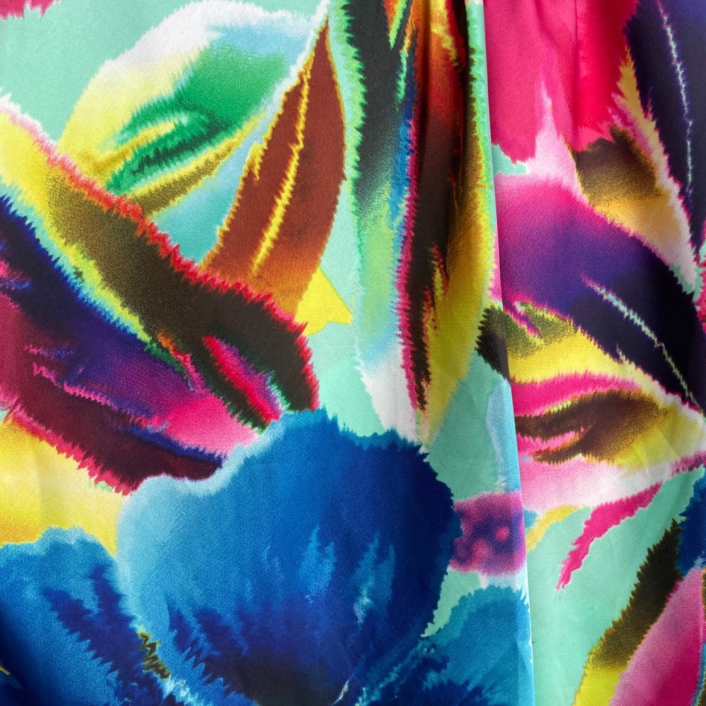 Spense Multicolor Floral Ruffled V-Neck Tank - Picture 3 of 7